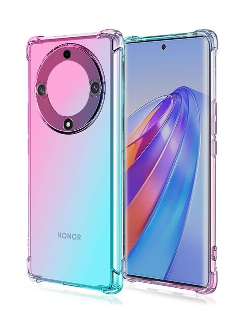 TEAM LUXURY Honor X9a 5G / Honor Magic5 Lite 5G Case Slim Shock Absorption Flexible TPU Soft Edge Bumper with Reinforced Corners Multicolor Gradient Protective Cover - Image 1