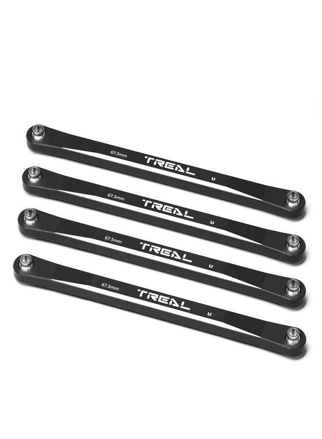 TREAL Aluminum 7075 Upper 4-Link Bar Set (4) Chassis Links for 1/18 Mini LMT Monster Truck RTR, Grave Digger(Black) - Image 1
