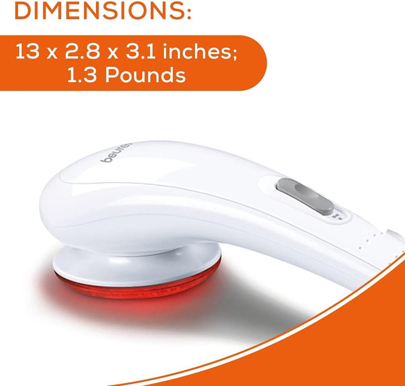 Beurer Deep Tissue Massager  Handheld Massager  Neck and Back Massager with Heat  3 Interchangeable Attachments  Soothing Vibration Massage MG21 - Image 2