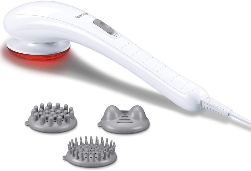 Beurer Deep Tissue Massager  Handheld Massager  Neck and Back Massager with Heat  3 Interchangeable Attachments  Soothing Vibration Massage MG21 - Image 1