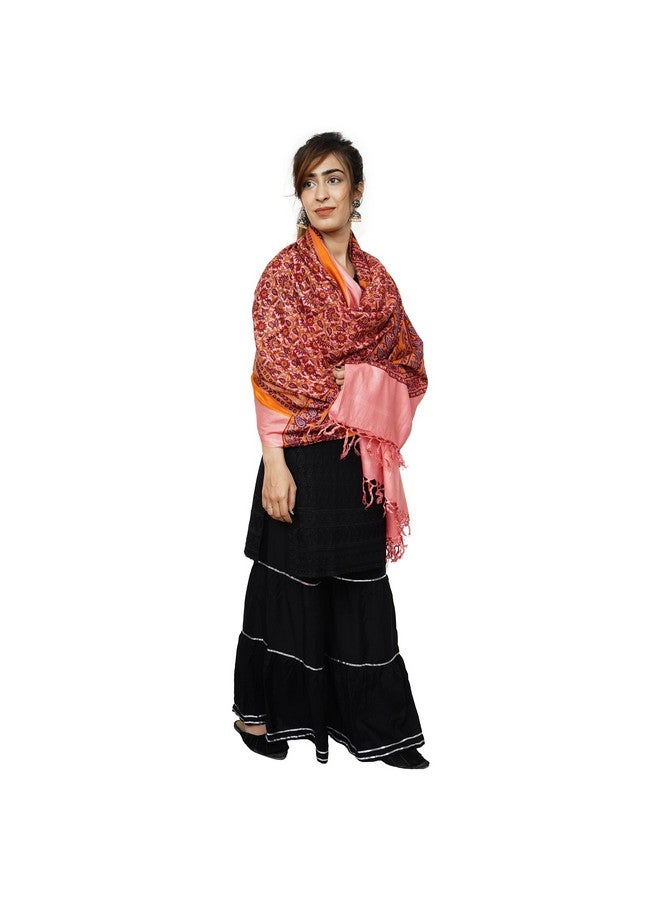 iinfinize iinfinize Latest Stylish Stole Women Girls Premium Cotton Silk Dupatta Designer 2 Pcs Printed Stole Shawl Tassles - Image 3