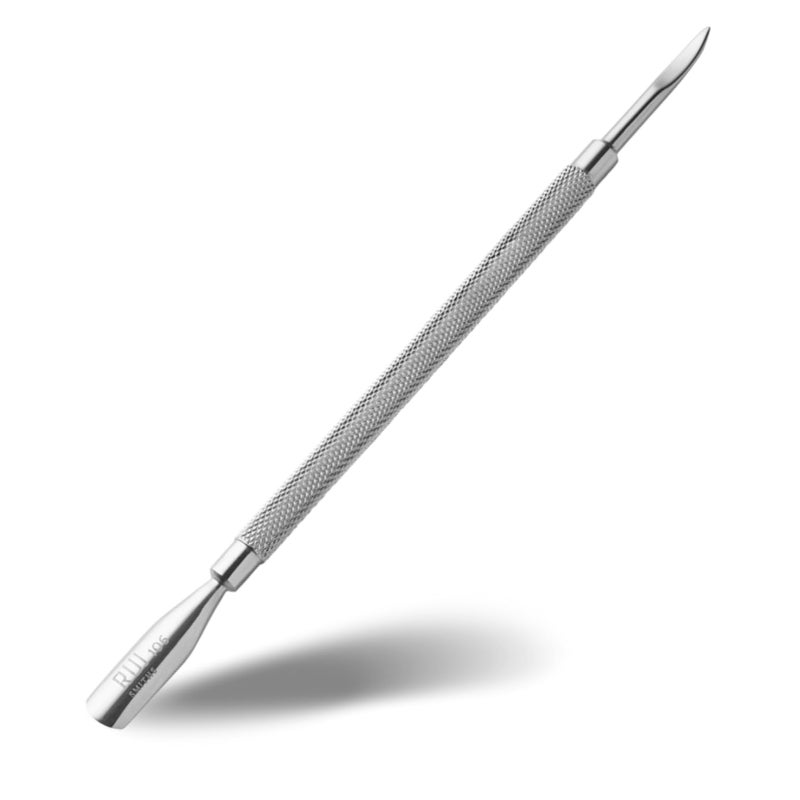 Rui Smiths Pro Cuticle Pusher with 2 Ends - Stainless Steel Manicure Tool - Style 106 - Image 1
