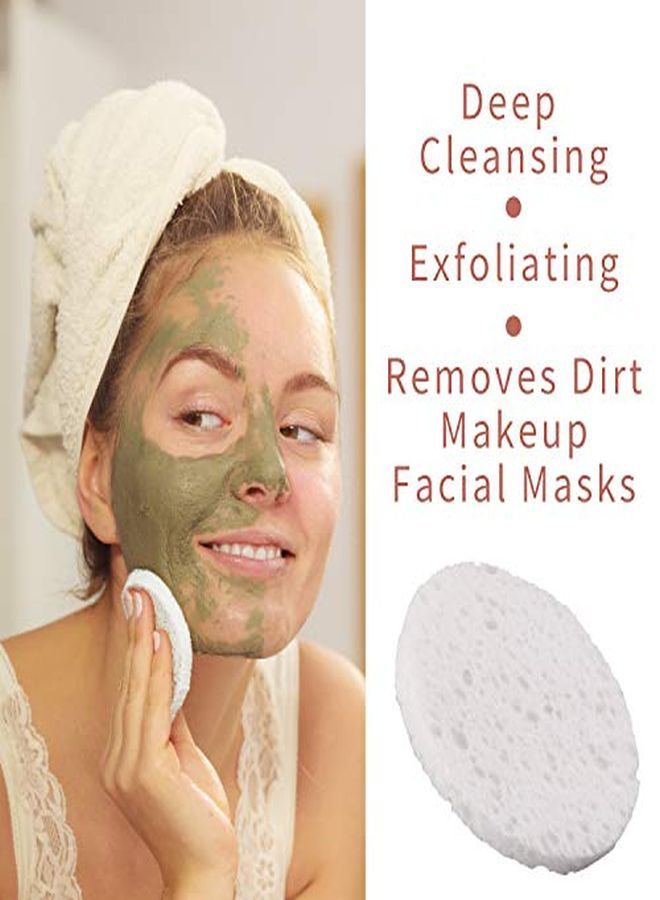 GAINWELL Compressed Facial Sponges, Gainwell White Cellulose Facial Sponges, 100% Natural Cosmetic Spa Sponges For Facial Cleansing, Exfoliating Mask, Makeup Removal  - Image 3