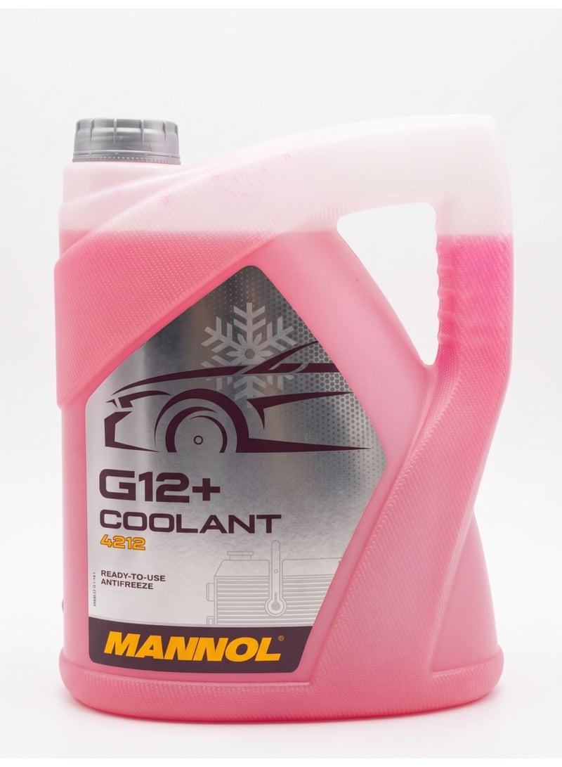 MANNOL 5L Coolant Antifreeze G12+ Red Ready Mixed -30°C