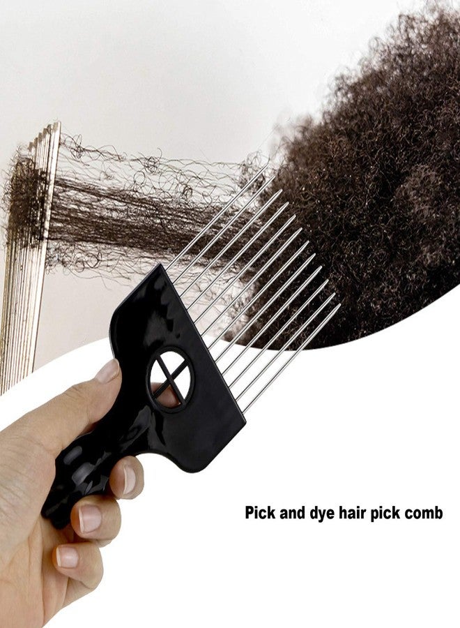 Zyyini 5 Piece Stainless Steel Afro Pick Comb Set, Twisting Tool for Thick Curly Hair, Tapered Tip Styling Comb for Long Curly Hair, Multipurpose Beauty Salon Tool - Image 5