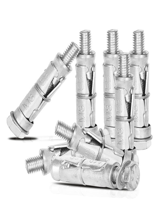 Pure Source India Hard Metal Fasteners, Size 8 mm, Silver (Pack of 10) - Image 1