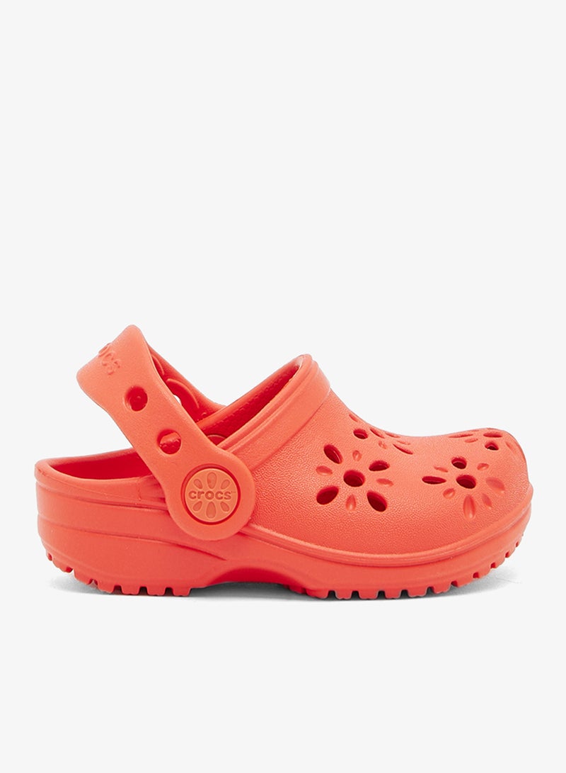 كروكس صنادل أطفال بنقوش زهور مقصوصة - Image 1