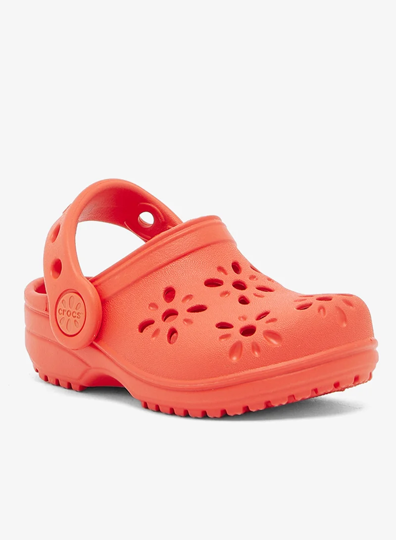 crocs Baby Floral Cut Out Clogs