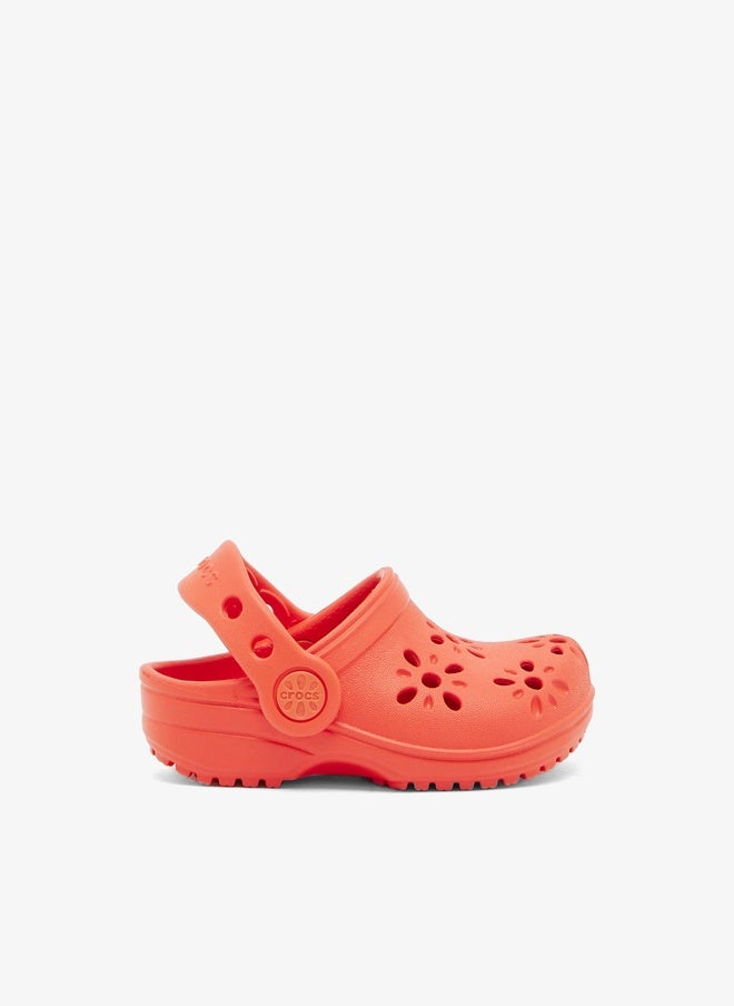 crocs Baby Floral Cut Out Clogs - Image 1