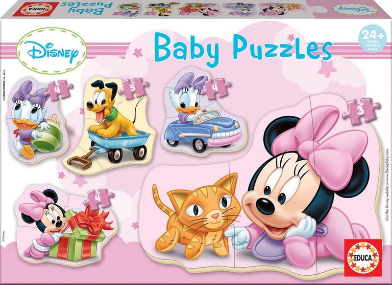 Educa - Baby Minnie Mouse 5 Progressive Puzzles of 3 to 5 Pieces (15612) - Image 1