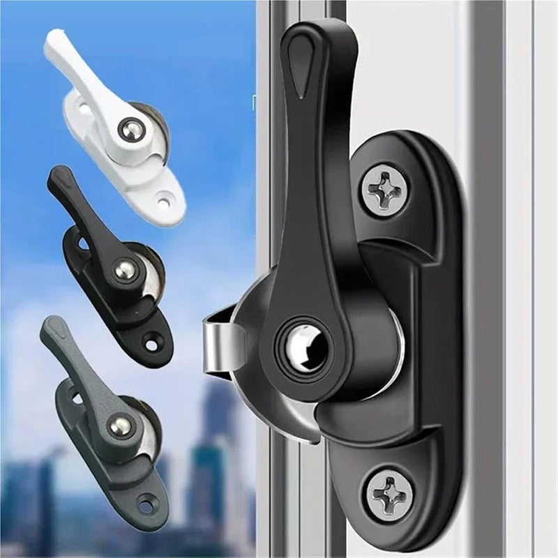 Grey 20Pcs Crescent Window Locks Two Way Safety Lock Handle With Installation Screws - Image 5