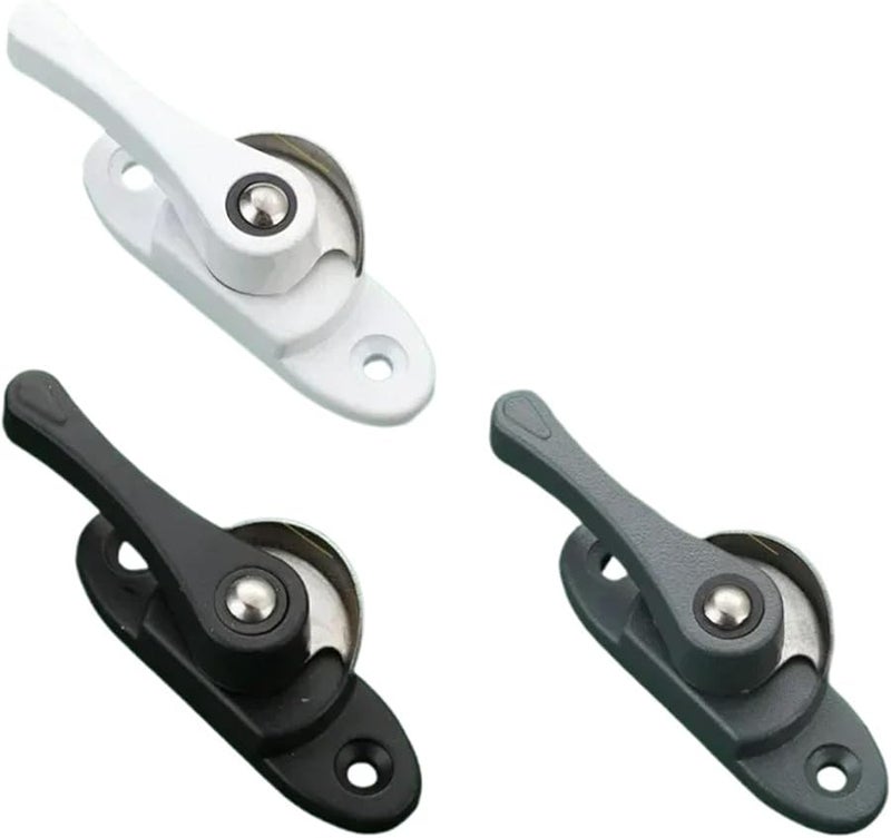 Grey 20Pcs Crescent Window Locks Two Way Safety Lock Handle With Installation Screws - Image 1