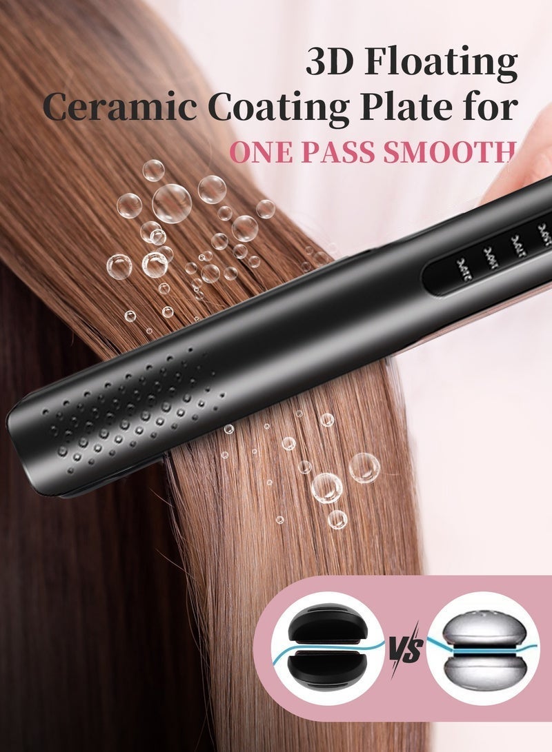 Hair Straightener and Curler 2 in 1 Ceramic Flat Iron - 4 Heat Settings and Heats Up to 210°C with a Heat-Resistant Silicone Pad and Gloves - Image 3