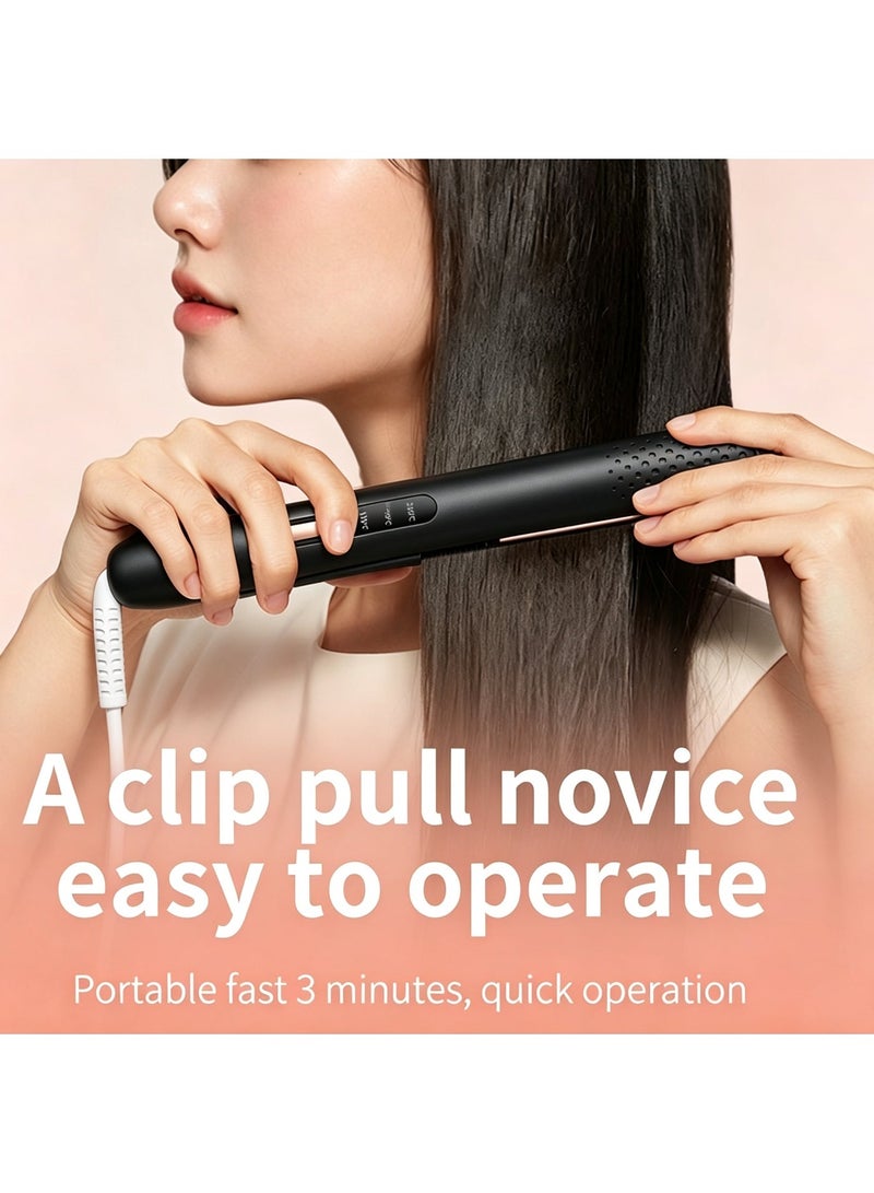 Hair Straightener and Curler 2 in 1 Ceramic Flat Iron - 4 Heat Settings and Heats Up to 210°C with a Heat-Resistant Silicone Pad and Gloves - Image 5