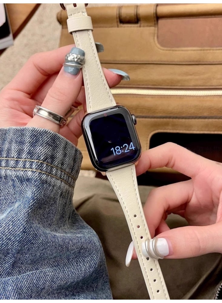 الشريط الجلدي iwatch استبدال الشريط البيج مناسبة ل iwatch 1/2/3 42mm - Image 2