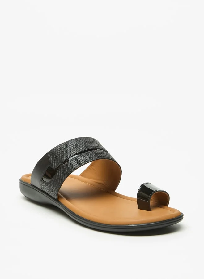 Al Waha Men's Textured Slip-On Arabic Sandals