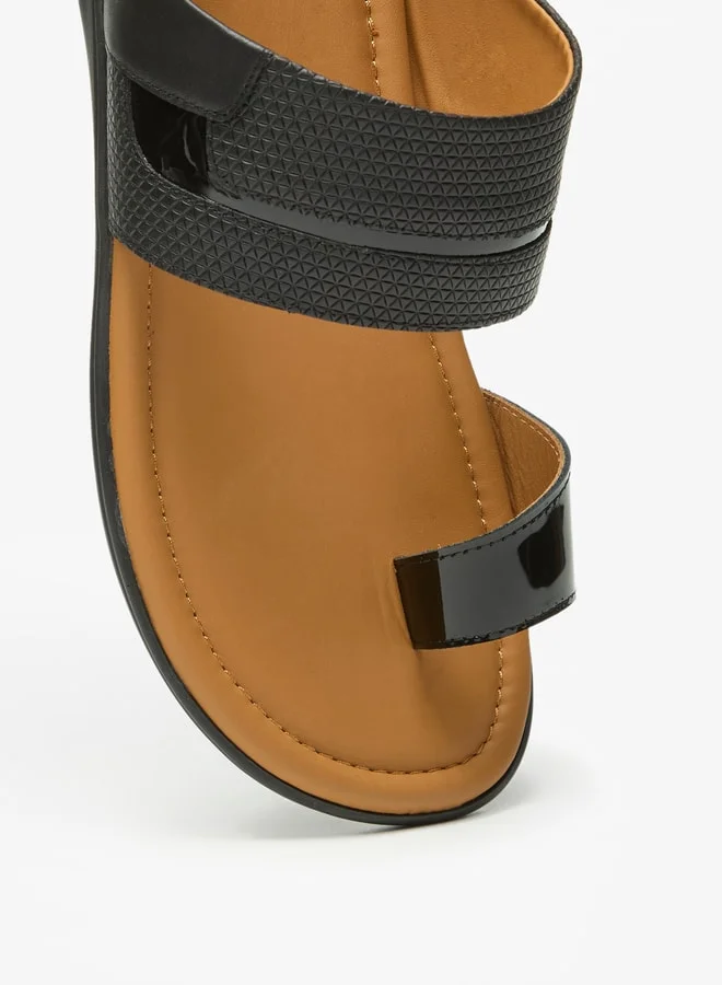 Al Waha Men's Textured Slip-On Arabic Sandals
