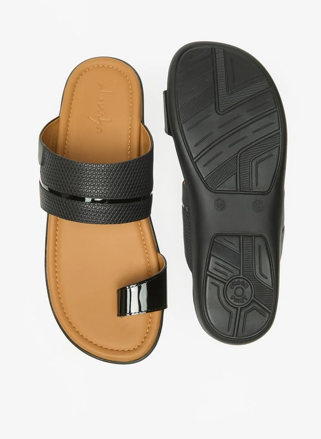 Al Waha Men's Textured Slip-On Arabic Sandals