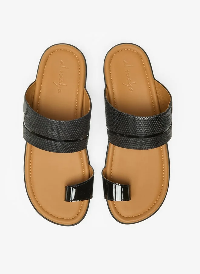 Al Waha Men's Textured Slip-On Arabic Sandals
