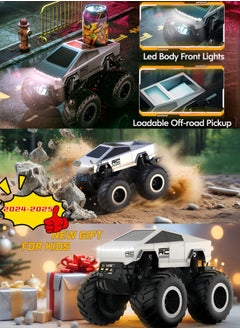 1:16 Scale Remote Control Car Off-Road Pick-up Truck, 4WD Waterproof RC Cars Hobby 2.4GHz Cybertruck Kids Toys for All Terrain, Monster RC Truck Car Toys Vehicles Kids Gifts for Boys/Girls Ages 8+ (RC car*1, remote control*1, USB charging cable*1, batteries*2, English instruction manual*1) - pzsku/Z92263B53079C5B6419AEZ/45/_/1732866522/5bdb87f9-500d-48af-a0cb-1a4e71cbfb14