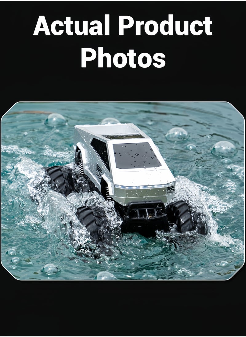 nihao - 1:16 Scale Remote Control Car Off-Road Pick-up Truck, 4WD Waterproof RC Cars Hobby 2.4GHz Kids Toys for All Terrain, Monster RC Truck Car Toys Vehicles Kids Gifts for Boys/Girls Ages 8+ (RC car*1, remote control*1, USB charging cable*1, batteries*2, English instruction manual*1) - Image 1