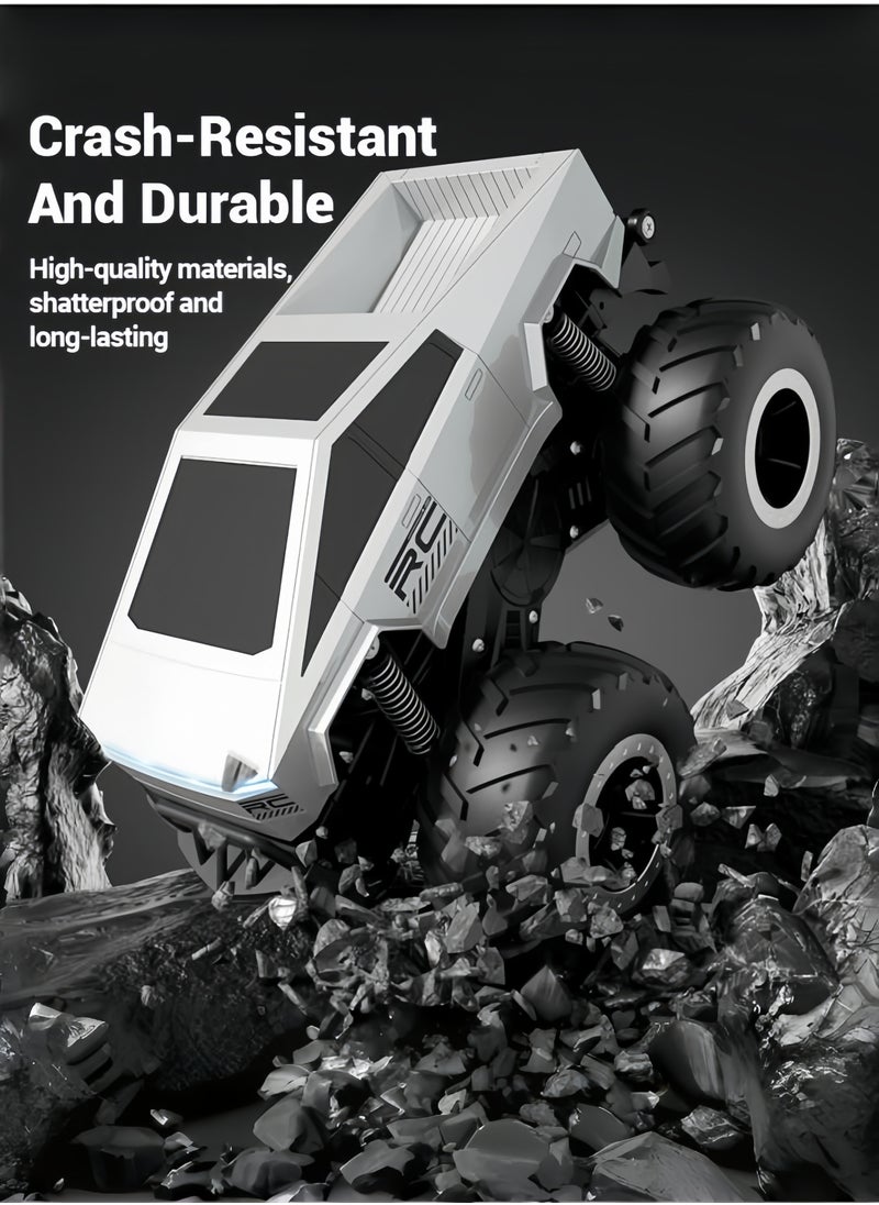 nihao - 1:16 Scale Remote Control Car Off-Road Pick-up Truck, 4WD Waterproof RC Cars Hobby 2.4GHz Kids Toys for All Terrain, Monster RC Truck Car Toys Vehicles Kids Gifts for Boys/Girls Ages 8+ (RC car*1, remote control*1, USB charging cable*1, batteries*2, English instruction manual*1) - Image 1