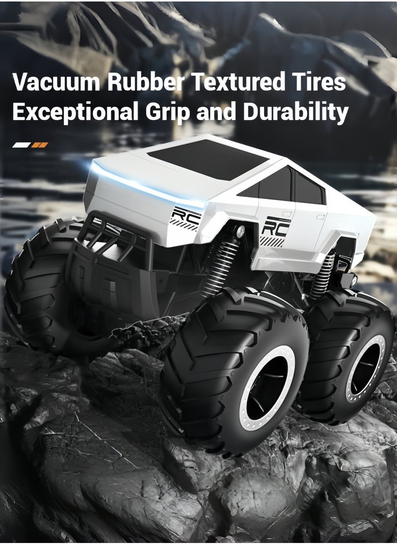 nihao - 1:16 Scale Remote Control Car Off-Road Pick-up Truck, 4WD Waterproof RC Cars Hobby 2.4GHz Kids Toys for All Terrain, Monster RC Truck Car Toys Vehicles Kids Gifts for Boys/Girls Ages 8+ (RC car*1, remote control*1, USB charging cable*1, batteries*2, English instruction manual*1) - Image 1