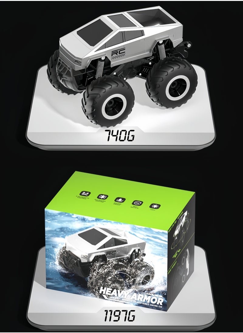 nihao - 1:16 Scale Remote Control Car Off-Road Pick-up Truck, 4WD Waterproof RC Cars Hobby 2.4GHz Kids Toys for All Terrain, Monster RC Truck Car Toys Vehicles Kids Gifts for Boys/Girls Ages 8+ (RC car*1, remote control*1, USB charging cable*1, batteries*2, English instruction manual*1) - Image 1