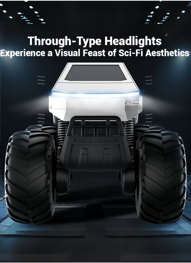 nihao - 1:16 Scale Remote Control Car Off-Road Pick-up Truck, 4WD Waterproof RC Cars Hobby 2.4GHz Kids Toys for All Terrain, Monster RC Truck Car Toys Vehicles Kids Gifts for Boys/Girls Ages 8+ (RC car*1, remote control*1, USB charging cable*1, batteries*2, English instruction manual*1) - Image 1