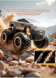 1:16 Scale Remote Control Car Off-Road Pick-up Truck, 4WD Waterproof RC Cars Hobby 2.4GHz Cybertruck Kids Toys for All Terrain, Monster RC Truck Car Toys Vehicles Kids Gifts for Boys/Girls Ages 8+ (RC car*1, remote control*1, USB charging cable*1, batteries*2, English instruction manual*1) - pzsku/Z92263B53079C5B6419AEZ/45/_/1732867915/d1965d0d-0a85-448e-860f-c5fec4be5876