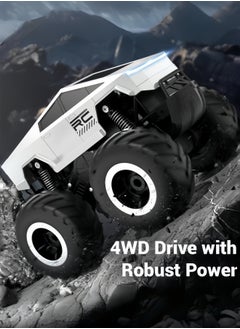 1:16 Scale Remote Control Car Off-Road Pick-up Truck, 4WD Waterproof RC Cars Hobby 2.4GHz Cybertruck Kids Toys for All Terrain, Monster RC Truck Car Toys Vehicles Kids Gifts for Boys/Girls Ages 8+ (RC car*1, remote control*1, USB charging cable*1, batteries*2, English instruction manual*1) - pzsku/Z92263B53079C5B6419AEZ/45/_/1732867918/0a9375c9-576e-400d-9136-12c8ae722d06