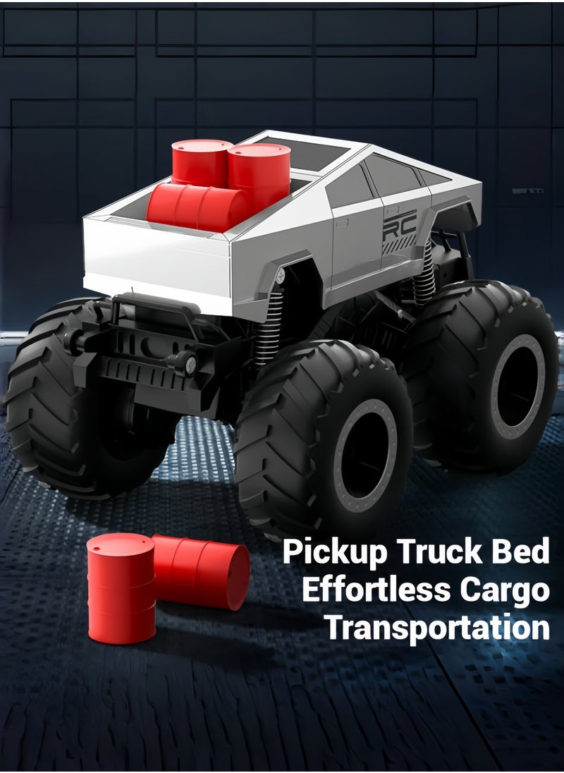 nihao - 1:16 Scale Remote Control Car Off-Road Pick-up Truck, 4WD Waterproof RC Cars Hobby 2.4GHz Kids Toys for All Terrain, Monster RC Truck Car Toys Vehicles Kids Gifts for Boys/Girls Ages 8+ (RC car*1, remote control*1, USB charging cable*1, batteries*2, English instruction manual*1) - Image 1