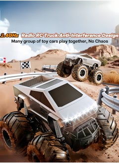 1:16 Scale Remote Control Car Off-Road Pick-up Truck, 4WD Waterproof RC Cars Hobby 2.4GHz Cybertruck Kids Toys for All Terrain, Monster RC Truck Car Toys Vehicles Kids Gifts for Boys/Girls Ages 8+ (RC car*1, remote control*1, USB charging cable*1, batteries*2, English instruction manual*1) - pzsku/Z92263B53079C5B6419AEZ/45/_/1732868059/f5e0beb6-98b5-41c7-b039-ab2bb6717fd5