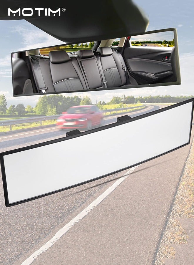 Motim Car Rear View Mirror Car Vanity Mirror 11.22 Inch, to Reduce Blind Spot Effectively, Panoramic Convex Interior Wide Angle Mirror,  for Car SUV Trucks (Clear) - Image 1