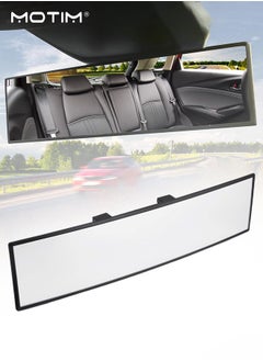 Motim Car Rear View Mirror Car Vanity Mirror, 11.22 Inch Panoramic Convex Interior Clip-on Wide Angle Mirror to Reduce Blind Spot Effectively for Car SUV Trucks  - Image 1