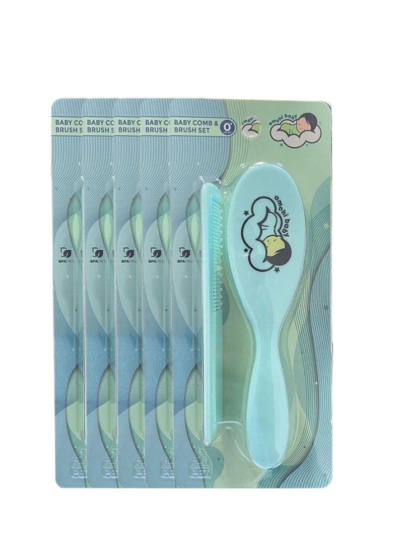 amchi baby Baby Comb and Brush Set Pack of 5  - Image 1