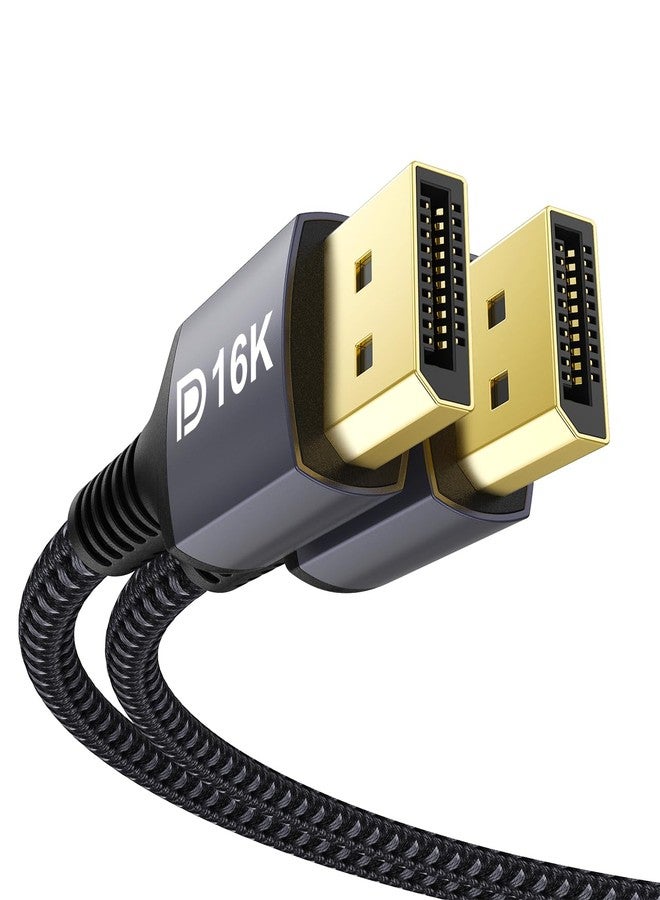 ستوتشي كابل Stouchi DisplayPort 2.1 معتمد من VESA بطول 6.6 قدم، بسرعة نقل بيانات 54 جيجابت في الثانية، يدعم دقة 16K و8K و4K بمعدل 240 هرتز، يدعم تقنيات FreeSync وG-Sync وDSC 1.2a، مزود بموصل مانع للتشابك لبطاقات RTX 5090/4090، شاشة ألعاب - Image 1