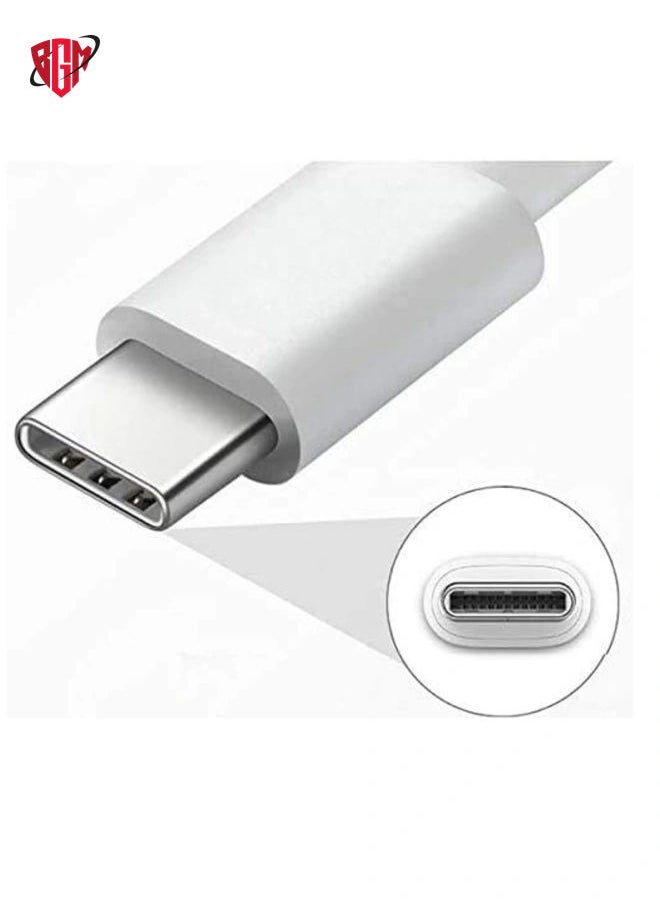 BGM - 45W Samsung Super Fast Charging Adaptive UK Wall Plug and Type C to Type C Data Sync Cable/Lead For Samsung Galaxy Note 10,10+ Plus 5,10,S10,S10+,S10e,S9,S9, all Type C Devices-White - Image 1