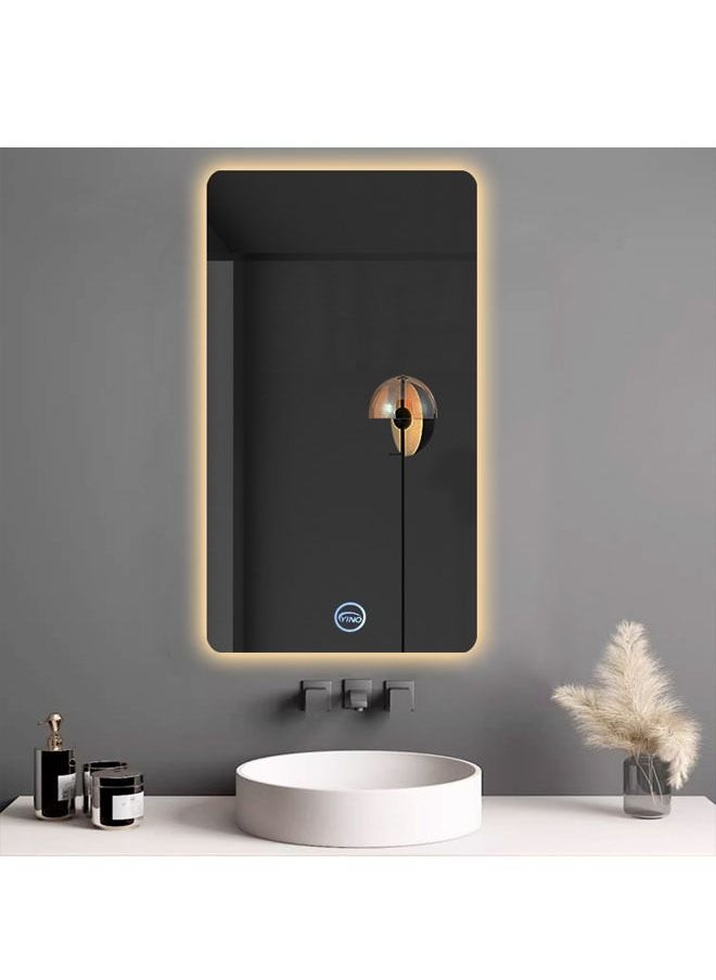 Generic - Wall Mounted Lighted Makeup Mirror 50*110cm Vanity Mirror Bathroom Mirror with LED Lights Shaving Light up Mirror for Dressing Room & Bedroom Tabletop - Image 1