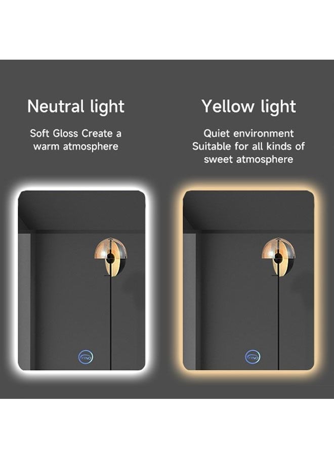 Generic - Wall Mounted Lighted Makeup Mirror 50*110cm Vanity Mirror Bathroom Mirror with LED Lights Shaving Light up Mirror for Dressing Room & Bedroom Tabletop - Image 1
