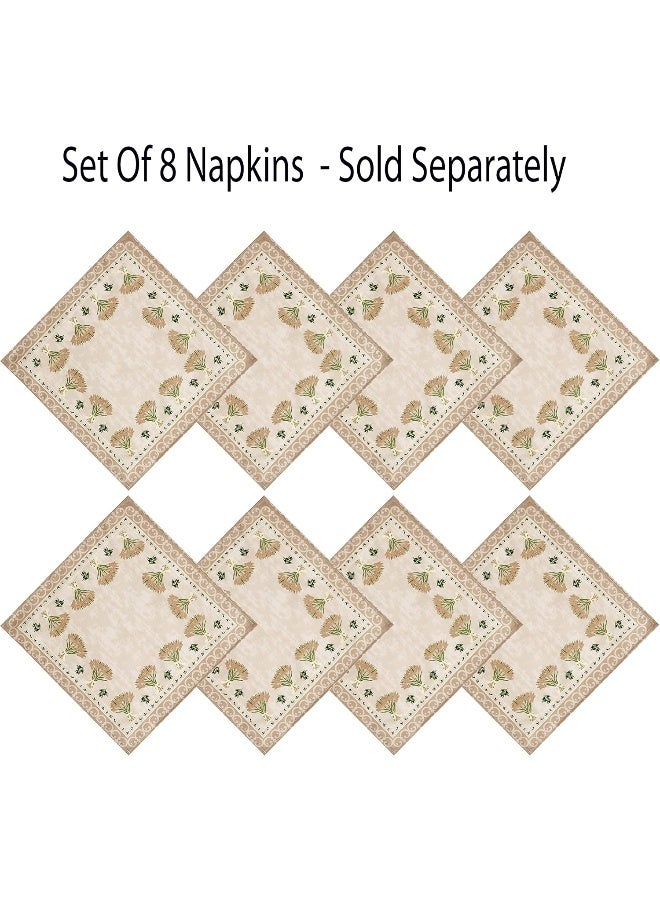 Home Bargains Plus Home Bargains Plus Rectangle Fabric Placemats, Set of 4 Placemats, Wheat and Olives Print, Indoor Outdoor Stain and  - Image 4