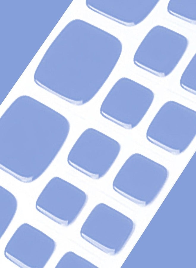 SILPECWEE Semi Cured Gel Nail Strips, Toenails Stickers Full Nail Wraps UV Light Required, Salon Quality, Easy to Apply & Remove, Toenail Strips for Women Girl (Dreamy Sky Red - 32PCS) - Image 5