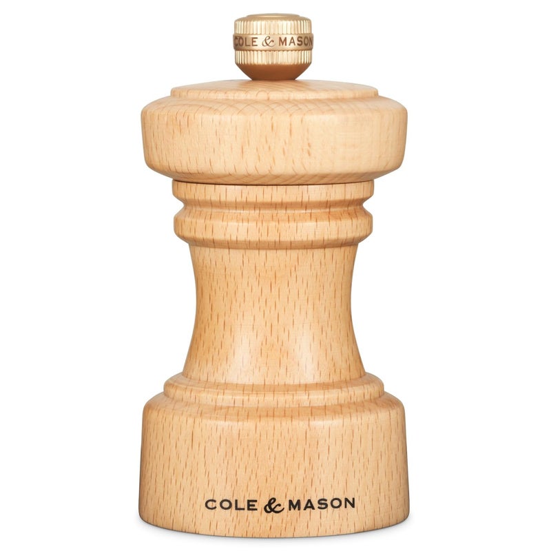 COLE & MASON Cole Mason Hoxton Mill Table Salt Grinder Refillable Sea Salt Grinder Kitchen Home Accessory Salt Mill with Ceramic Mechanism 4 Natural Beech - Image 2