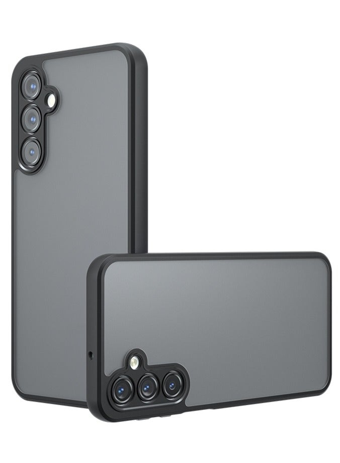 Case Cover Shockproof Hard PC Back Soft TPU Frame Matte Black Slim Protective Cover Compatible with  Samsung Galaxy A16 ( Black) - Image 1