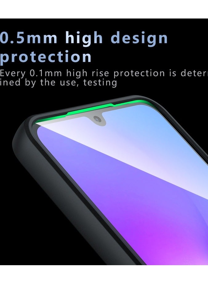 Case Cover Shockproof Hard PC Back Soft TPU Frame Matte Black Slim Protective Cover Compatible with  Samsung Galaxy A16 ( Black) - Image 3