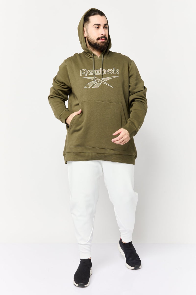 Reebok Men Sportswear Fit Long Sleeve Outdoor Sweatshirt, Olive - Image 3