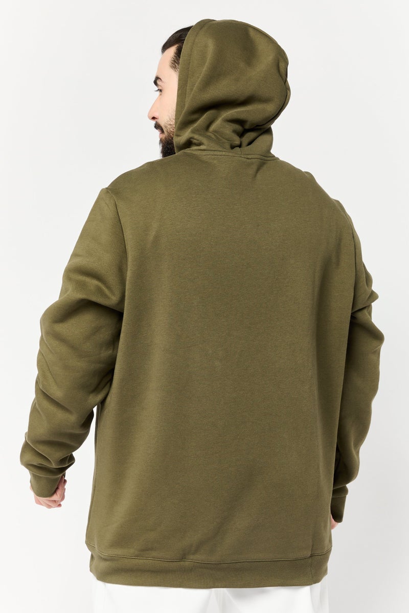 Reebok Men Sportswear Fit Long Sleeve Outdoor Sweatshirt, Olive - Image 4