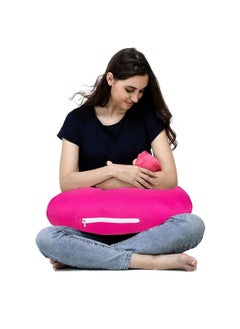 Get It Cotton Feeding Nursing Pillow Micro Fibre (Pink Standard Size)  - Image 1