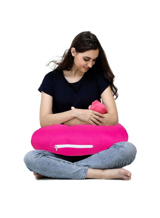 Get It Cotton Feeding Nursing Pillow Micro Fibre (Pink Standard Size) - Image 1