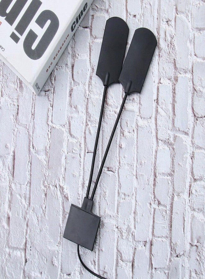 مصباح حوض السمك KickAt LED مزدوج بمنفذ USB | تصميم مرن على شكل حرف Y | إضاءة ساطعة موفرة للطاقة لأحواض الأسماك والنباتات والكائنات المائية (أسود) - Image 2